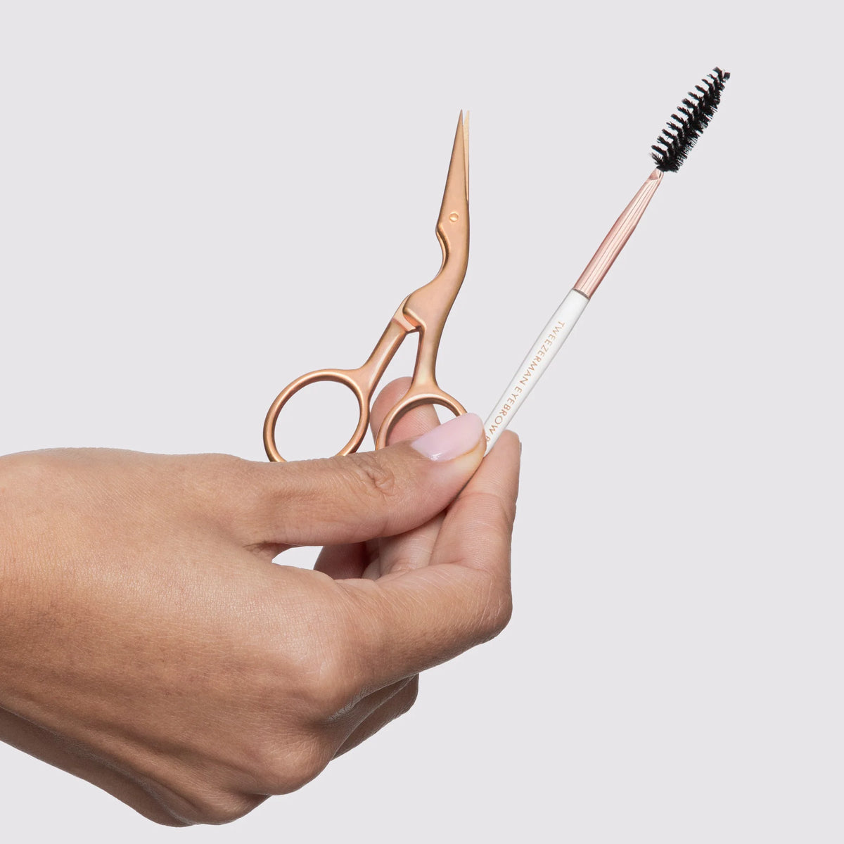 Opulent Shears Rosé Arcé Brow Scissors & Brush