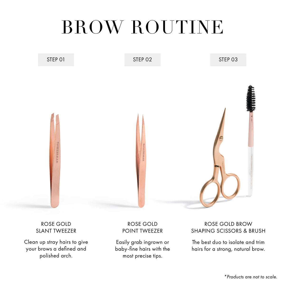 Opulent Shears Rosé Arcé Brow Scissors & Brush